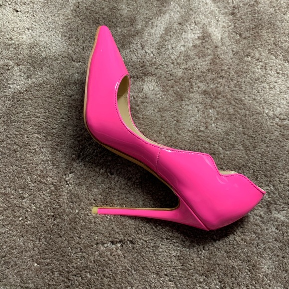 Hot pink Classic pointed toe sexy stilettos - Picture 3 of 6